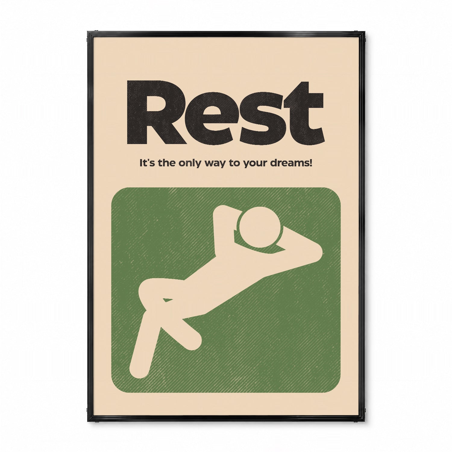 「Rest」ミニマリストポスター - Ink Jp