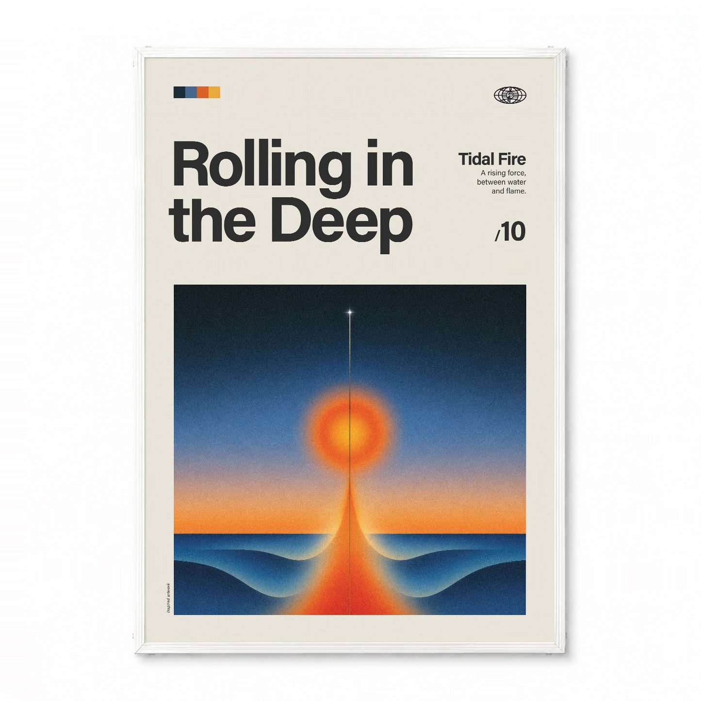 「Rolling in the Deep」音楽インスパイア アートポスター - Ink Jp