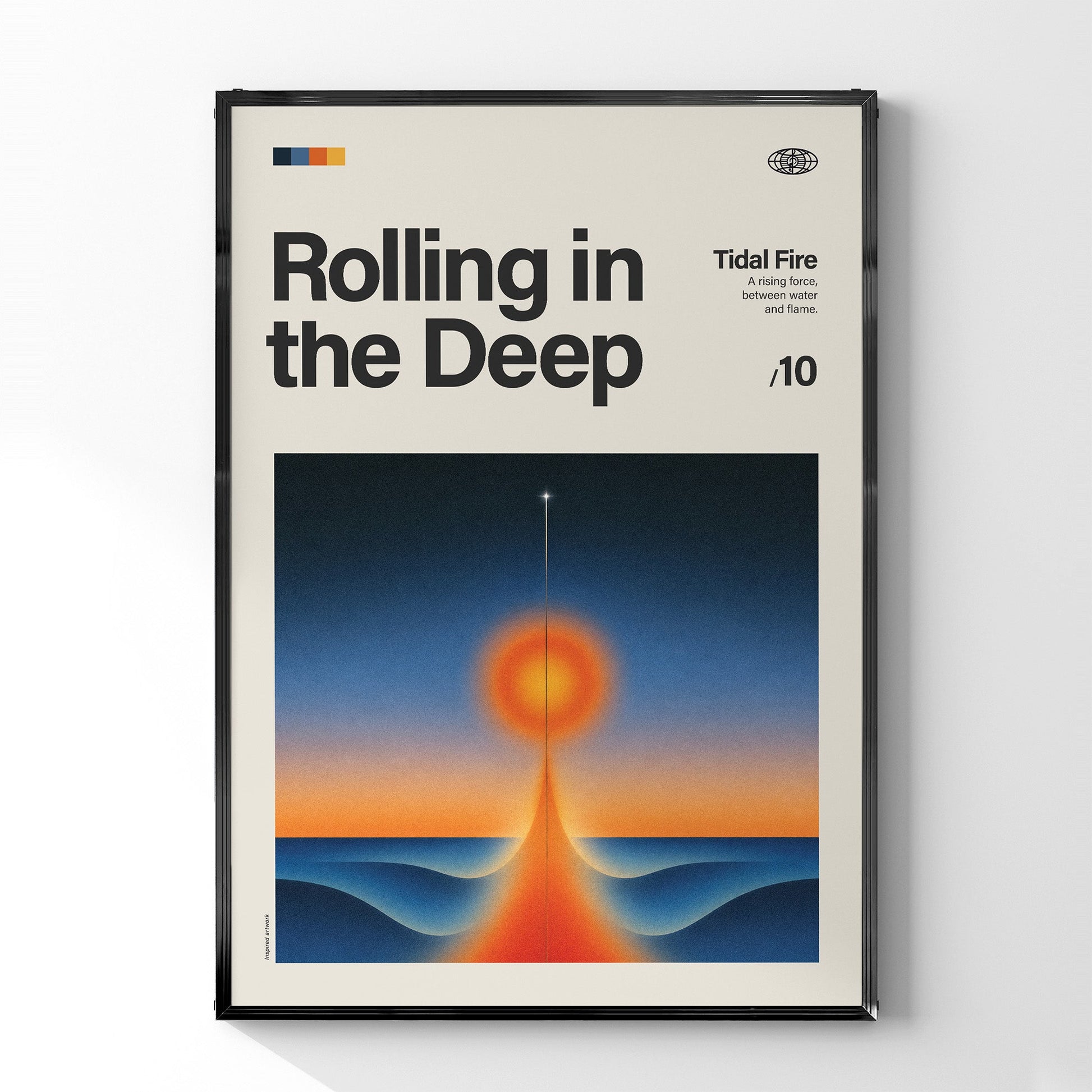 「Rolling in the Deep」音楽インスパイア アートポスター - Ink Jp