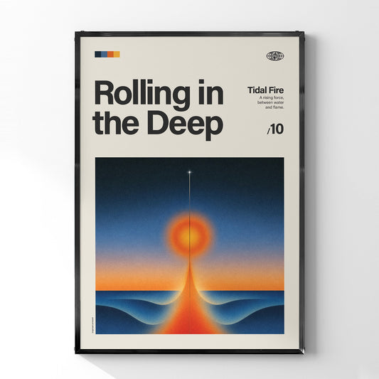 「Rolling in the Deep」音楽インスパイア アートポスター - Ink Jp