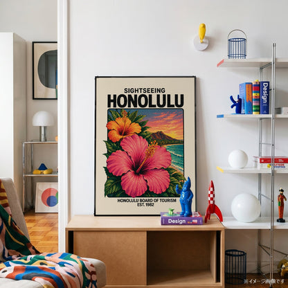 「SIGHTSEEING HONOLULU」ヴィンテージトラベルポスター - Ink Jp