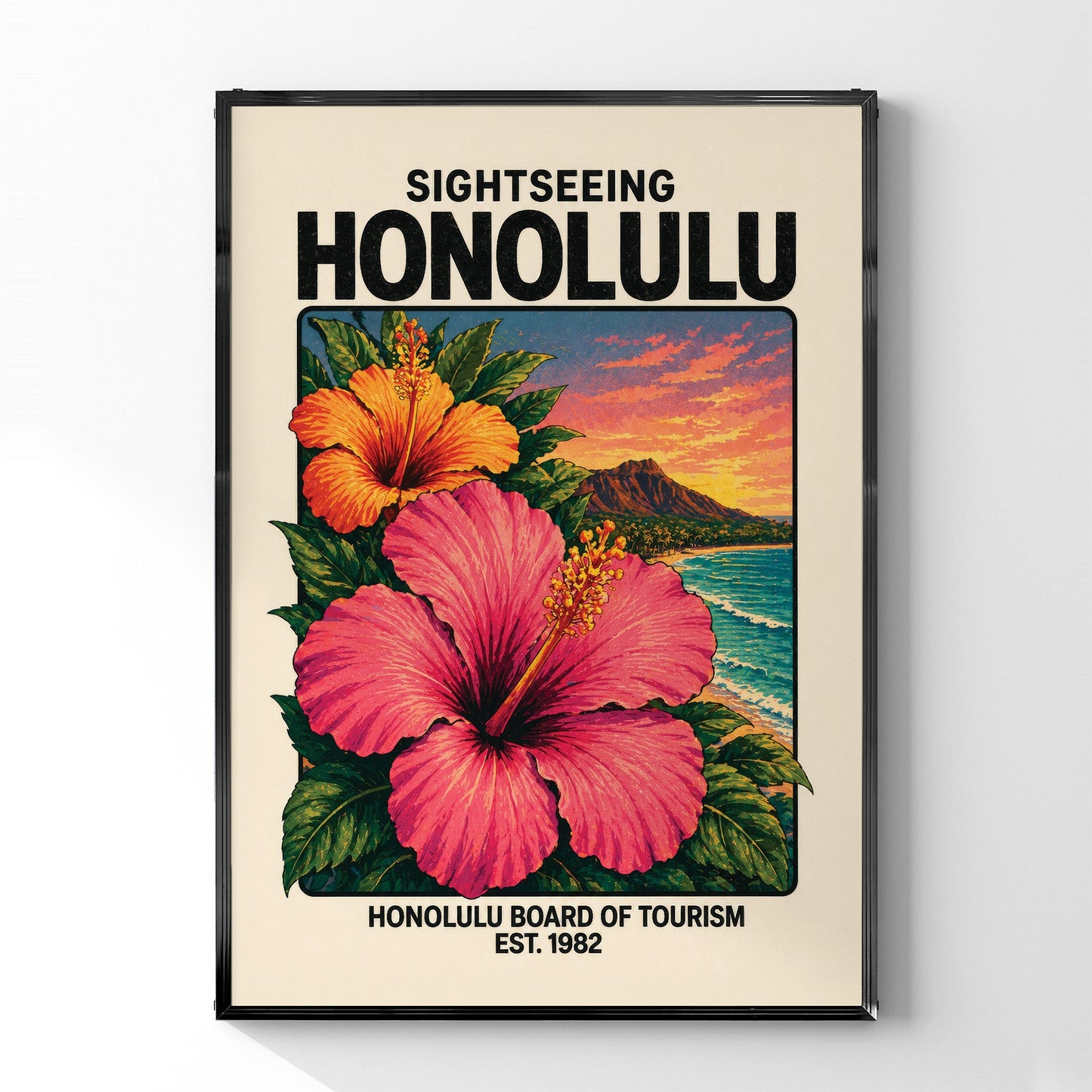 「SIGHTSEEING HONOLULU」ヴィンテージトラベルポスター - Ink Jp