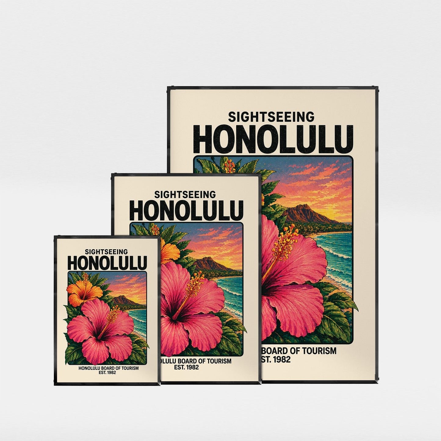 「SIGHTSEEING HONOLULU」ヴィンテージトラベルポスター - Ink Jp
