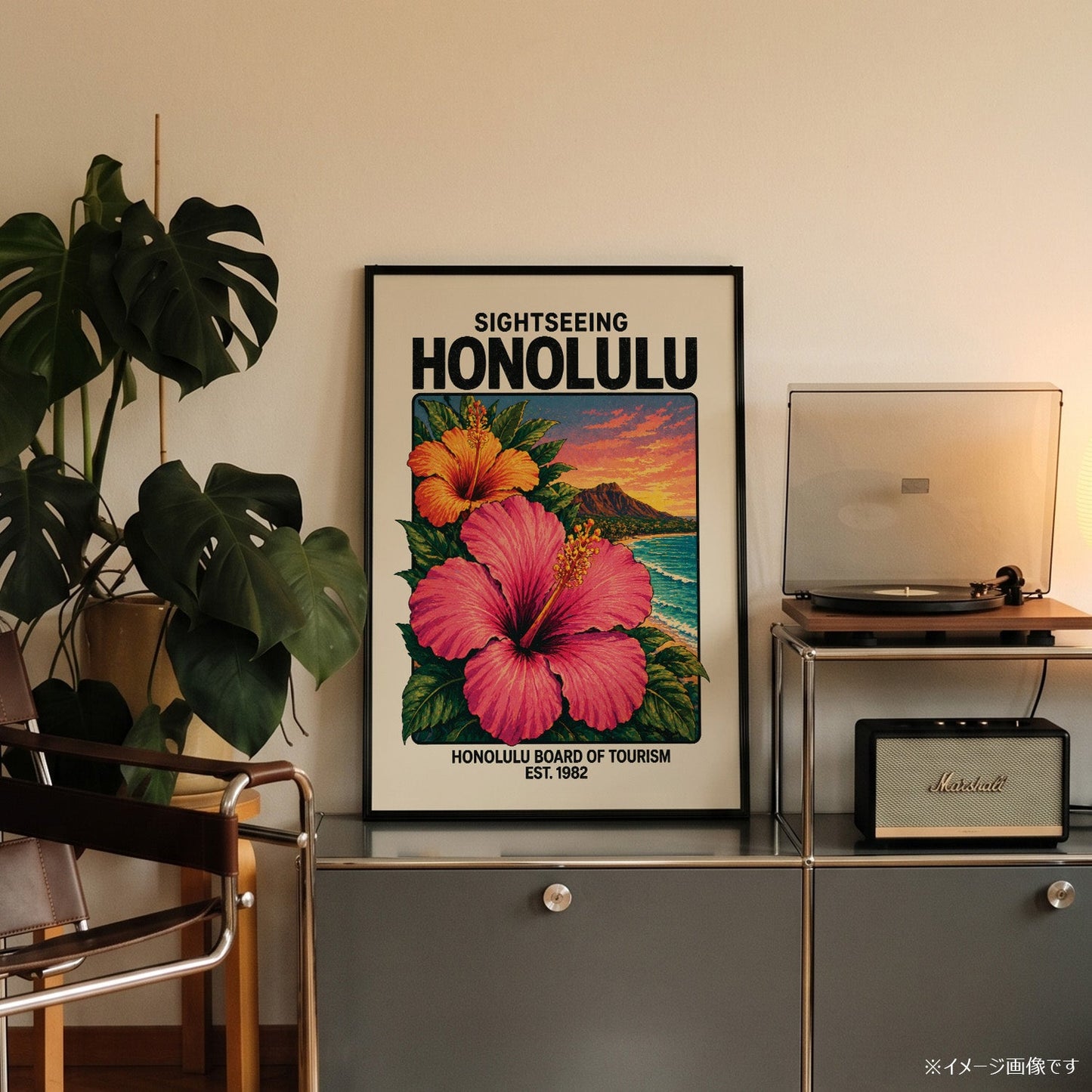 「SIGHTSEEING HONOLULU」ヴィンテージトラベルポスター - Ink Jp