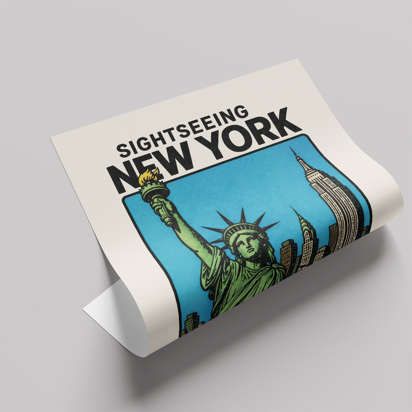 「SIGHTSEEING NEW YORK」ヴィンテージトラベルポスター - Ink Jp