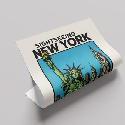 「SIGHTSEEING NEW YORK」ヴィンテージトラベルポスター - Ink Jp