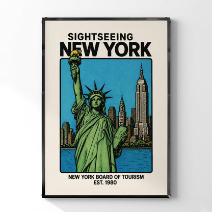 「SIGHTSEEING NEW YORK」ヴィンテージトラベルポスター - Ink Jp