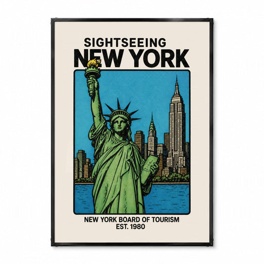 「SIGHTSEEING NEW YORK」ヴィンテージトラベルポスター - Ink Jp