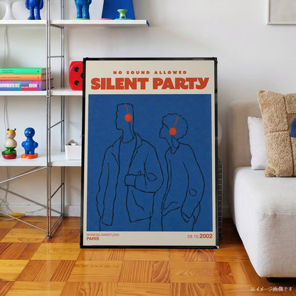 「SILENT PARTY」ミュージックイベントポスター - Ink Jp