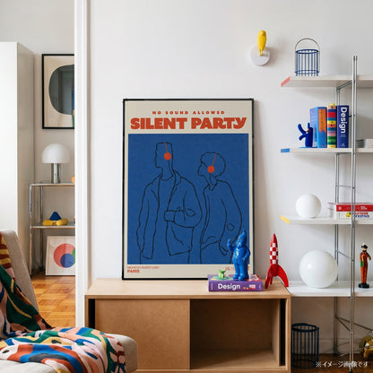 「SILENT PARTY」ミュージックイベントポスター - Ink Jp