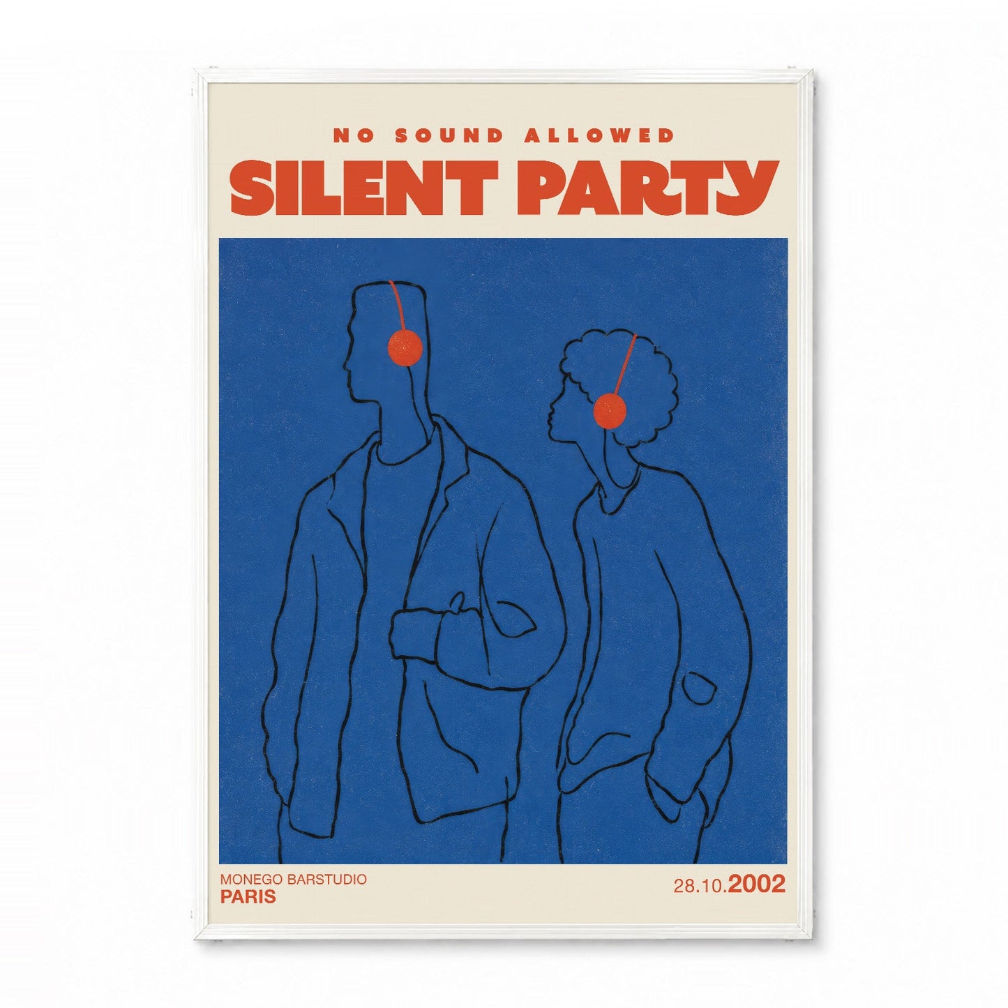 「SILENT PARTY」ミュージックイベントポスター - Ink Jp