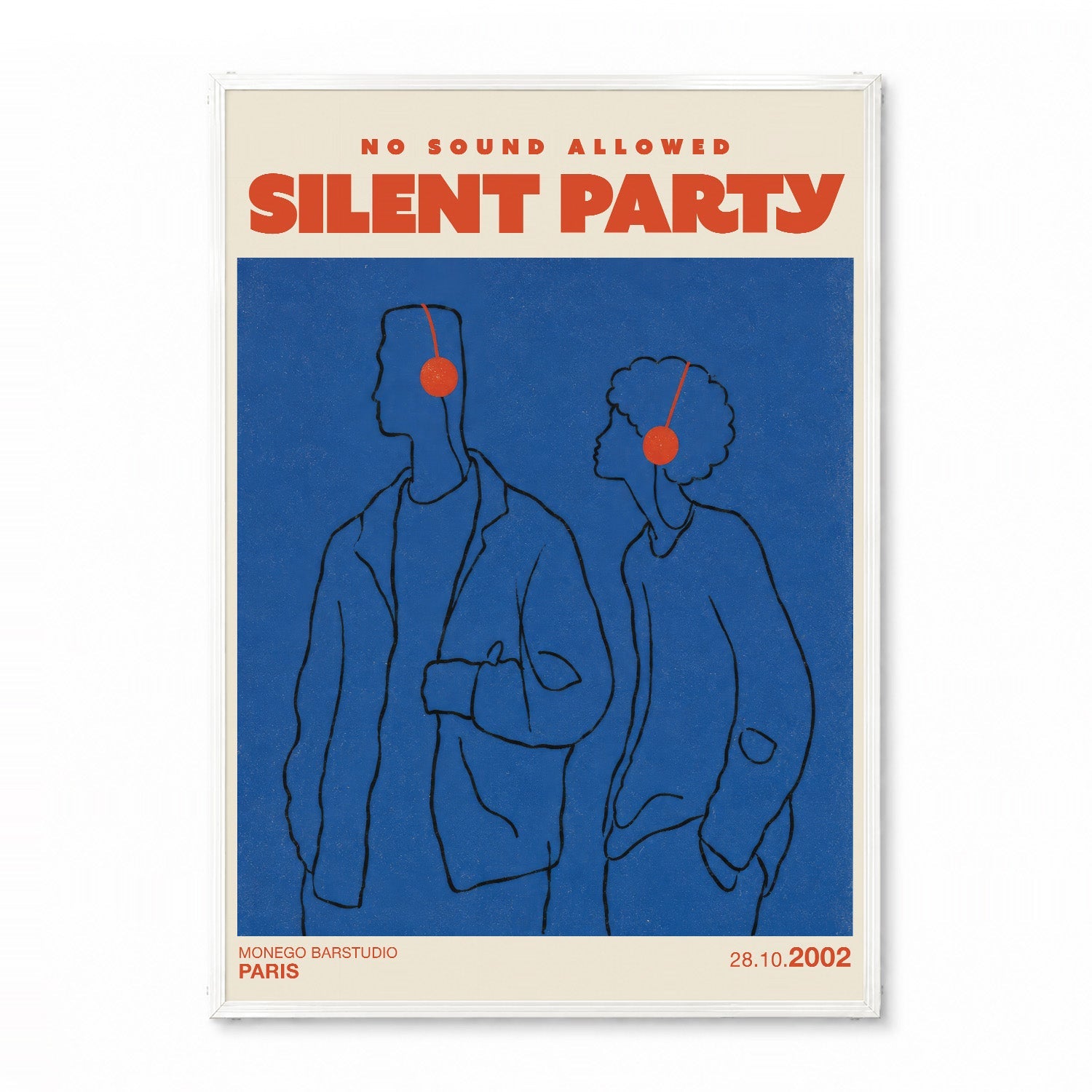 「SILENT PARTY」ミュージックイベントポスター - Ink Jp