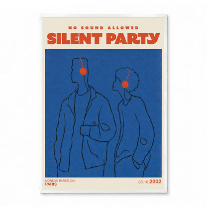 「SILENT PARTY」ミュージックイベントポスター - Ink Jp