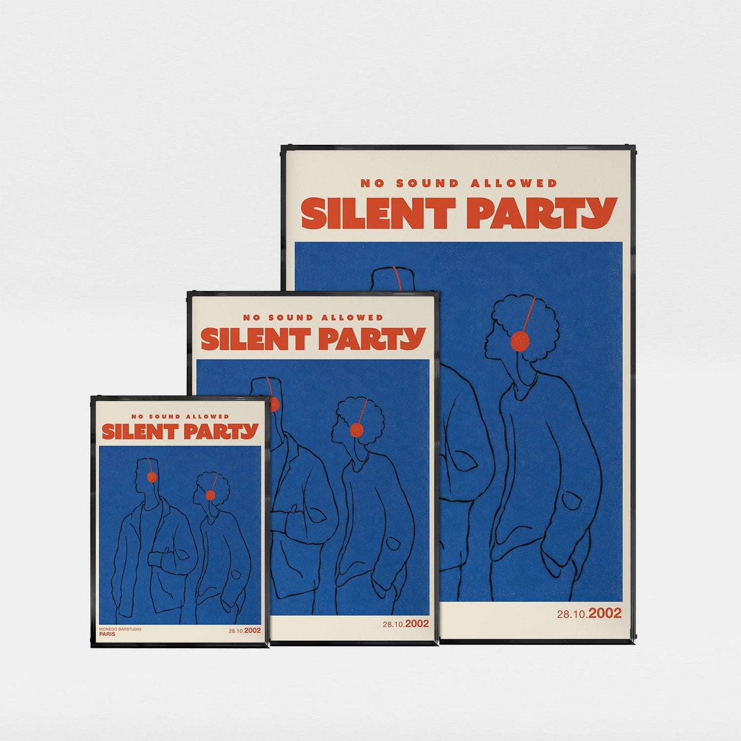 「SILENT PARTY」ミュージックイベントポスター - Ink Jp