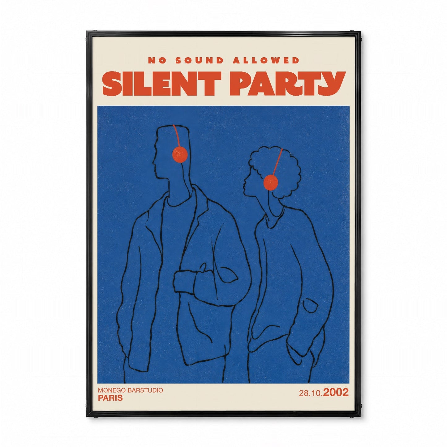 「SILENT PARTY」ミュージックイベントポスター - Ink Jp