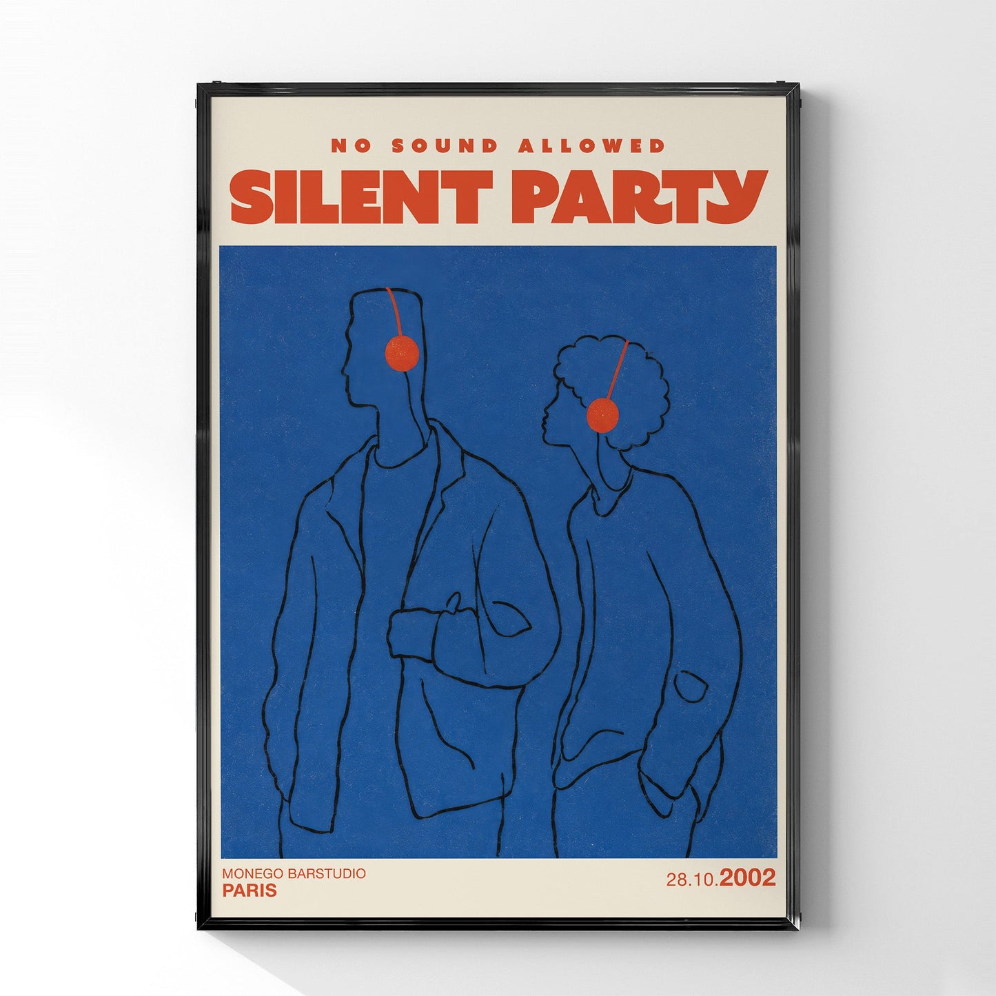 「SILENT PARTY」ミュージックイベントポスター - Ink Jp