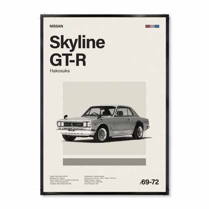 Skyline GT-R ミニマリストアートポスター - Ink Jp
