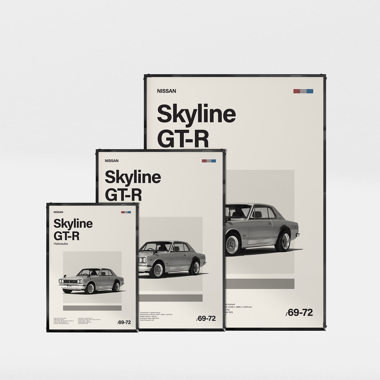 Skyline GT-R ミニマリストアートポスター - Ink Jp