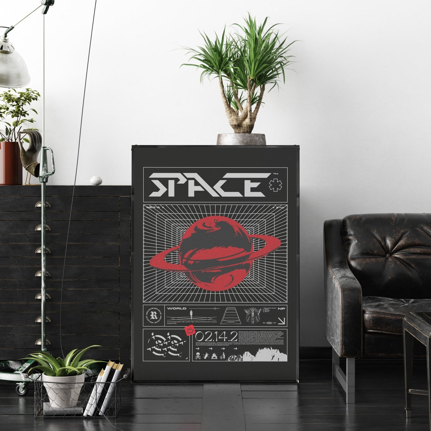 「SPACE」グラフィックアートポスター - Ink Jp