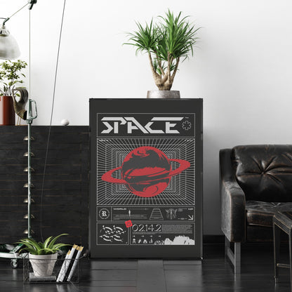 「SPACE」グラフィックアートポスター - Ink Jp