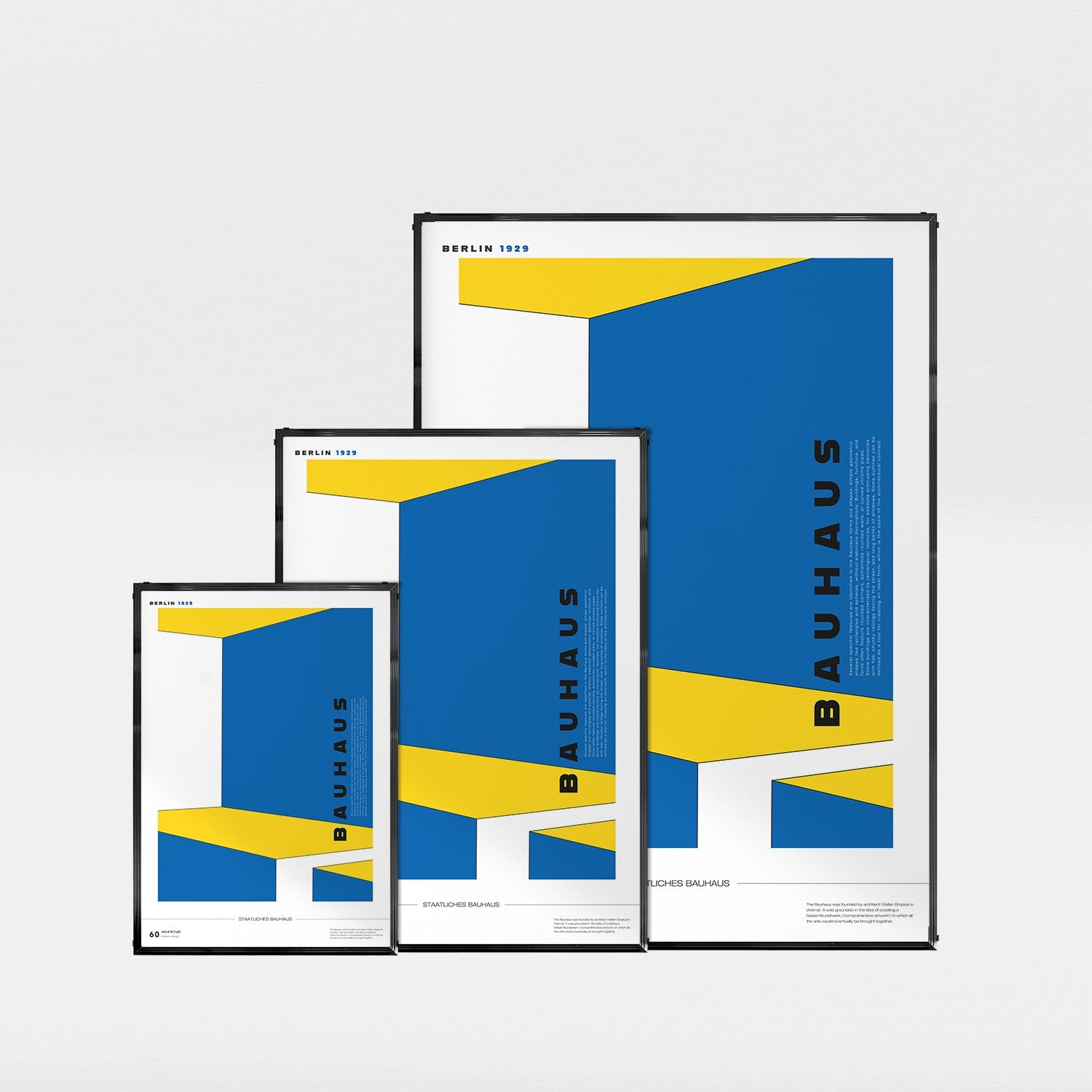 「STAATLICHES BAUHAUS Berlin 1929」バウハウスデザインポスター - Ink Jp