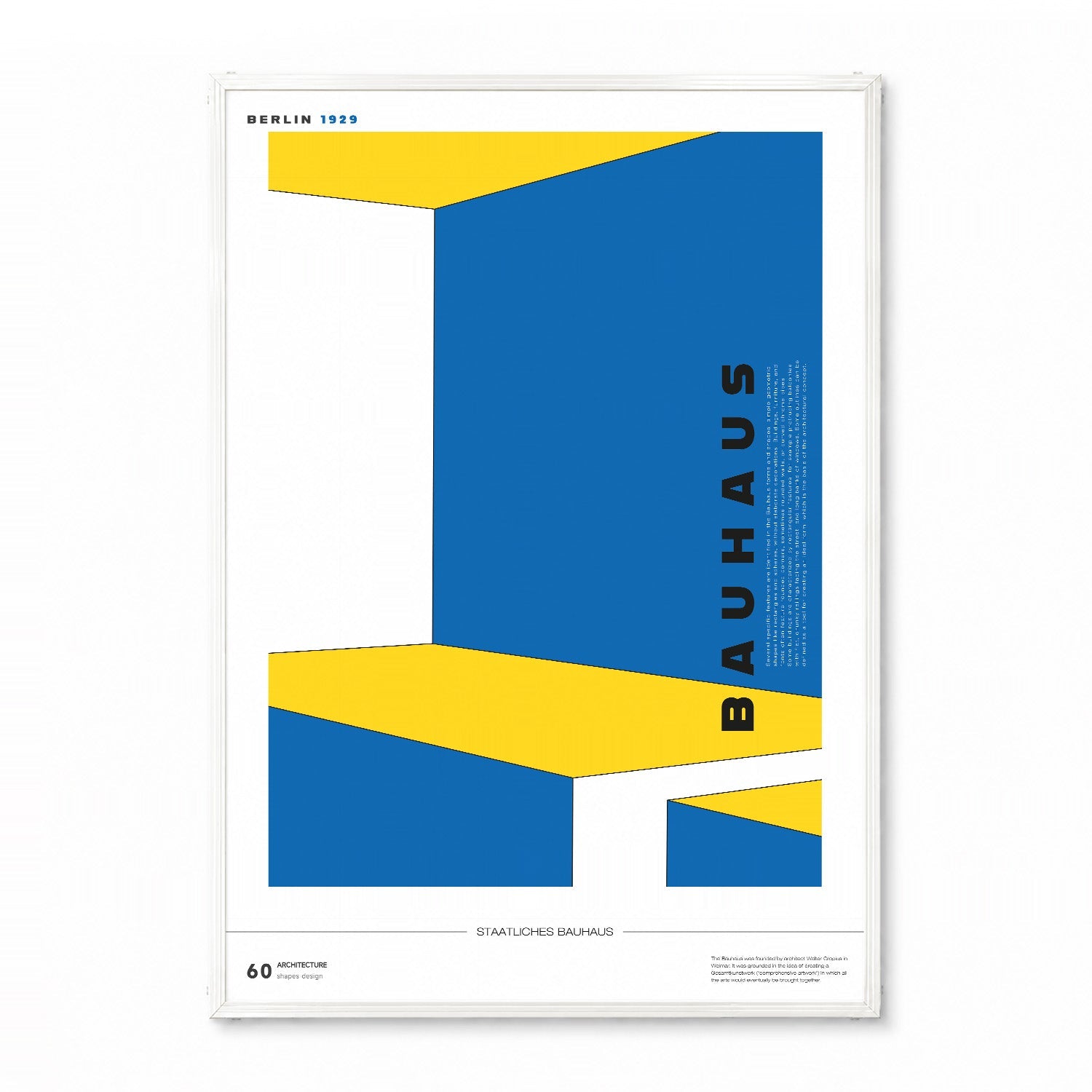 STAATLICHES BAUHAUS Berlin 1929」バウハウスデザインポスター – Ink Jp