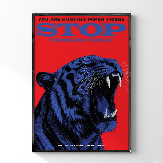 「STOP Terrorizing Yourself」モチベーションポスター - Ink Jp