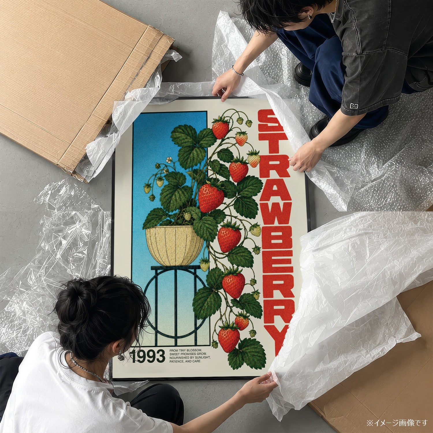 「STRAWBERRY」ボタニカルアートポスター - Ink Jp