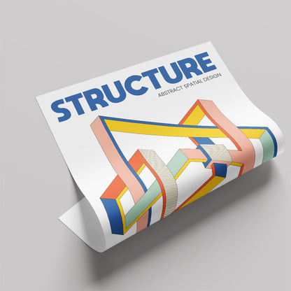 「STRUCTURE」アイソメトリックグラフィックアートポスター - Ink Jp