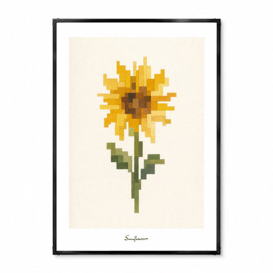 「Sunflower」ピクセルアートポスター - Ink Jp