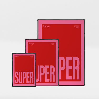 「SUPER」タイポグラフィポスター - Ink Jp