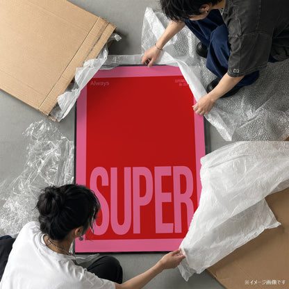 「SUPER」タイポグラフィポスター - Ink Jp