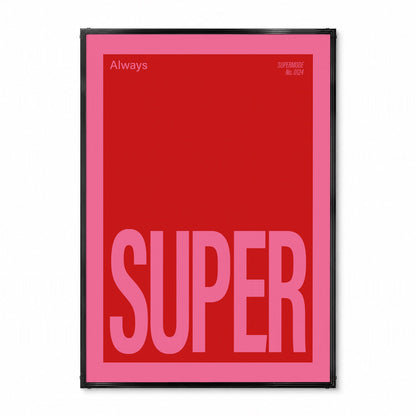 「SUPER」タイポグラフィポスター - Ink Jp