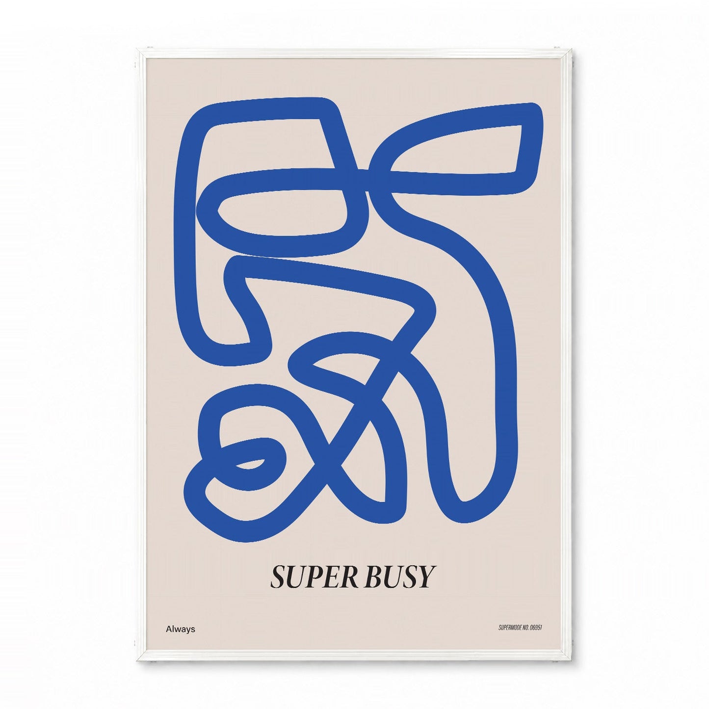 「SUPER BUSY」アブストラクトアートポスター - Ink Jp
