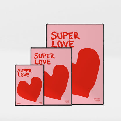 「SUPER LOVE」グラフィックアートポスター - Ink Jp