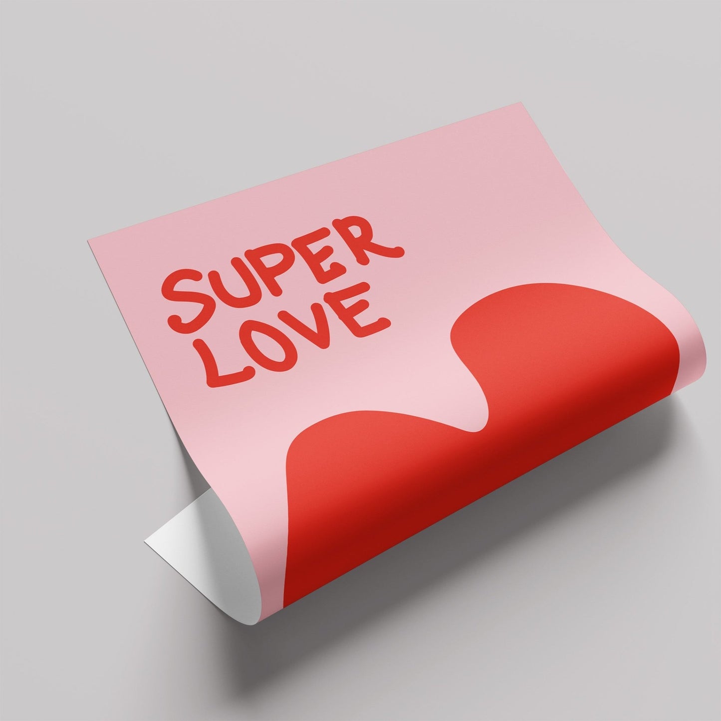 「SUPER LOVE」グラフィックアートポスター - Ink Jp