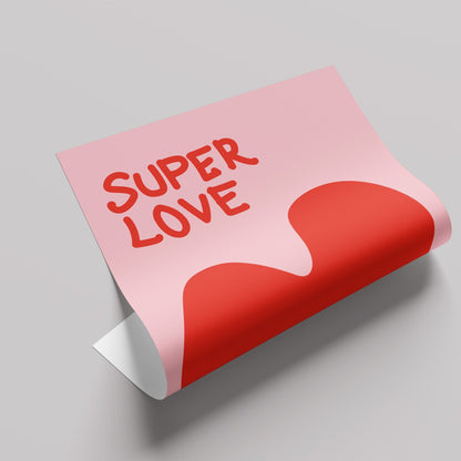 「SUPER LOVE」グラフィックアートポスター - Ink Jp