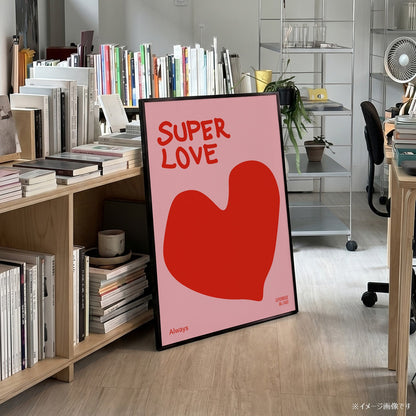 「SUPER LOVE」グラフィックアートポスター - Ink Jp