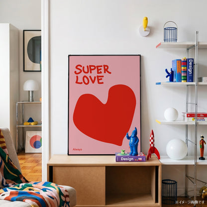 「SUPER LOVE」グラフィックアートポスター - Ink Jp