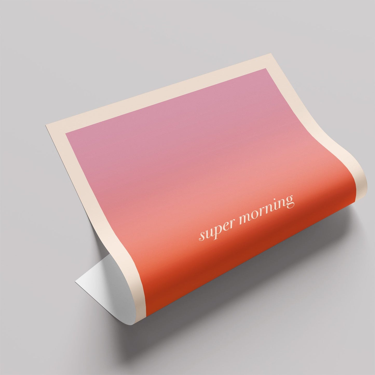 「Super Morning」グラデーショングラフィックアートポスター - Ink Jp