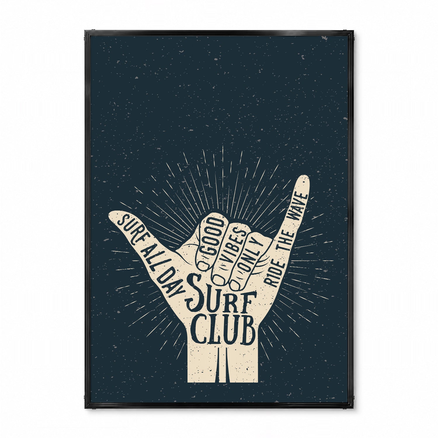 「Surf Club」サーフカルチャーグラフィックアートポスター - Ink Jp