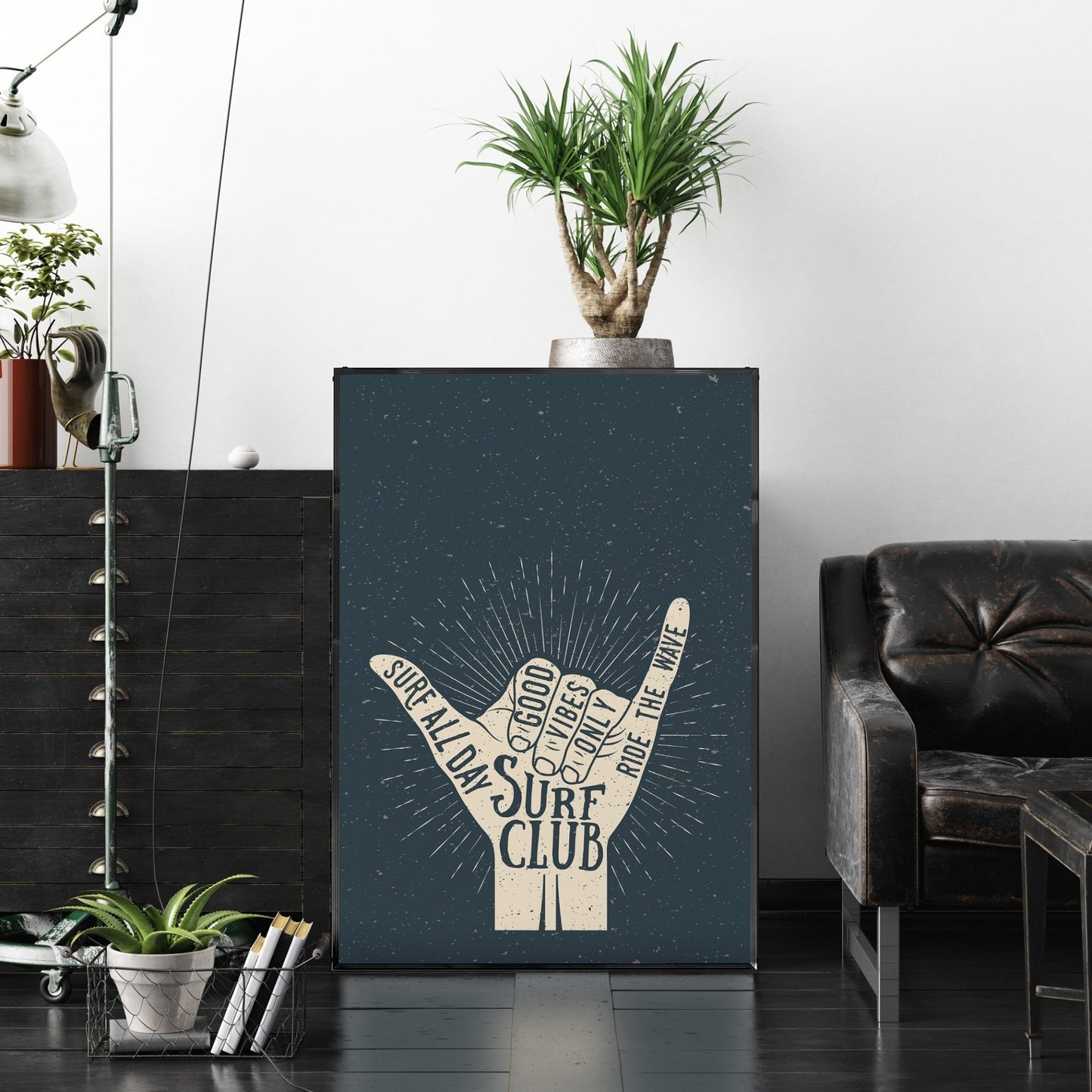「Surf Club」サーフカルチャーグラフィックアートポスター - Ink Jp