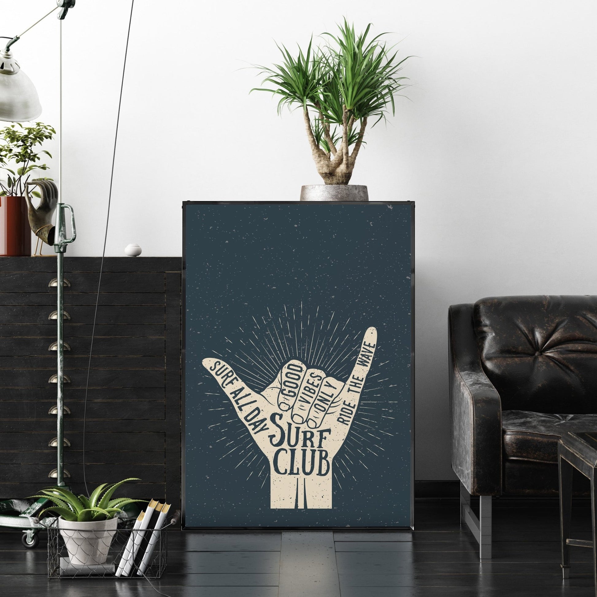 「Surf Club」サーフカルチャーグラフィックアートポスター - Ink Jp