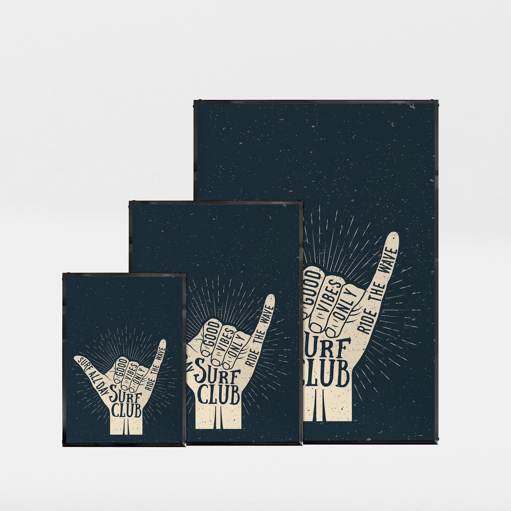 「Surf Club」サーフカルチャーグラフィックアートポスター - Ink Jp