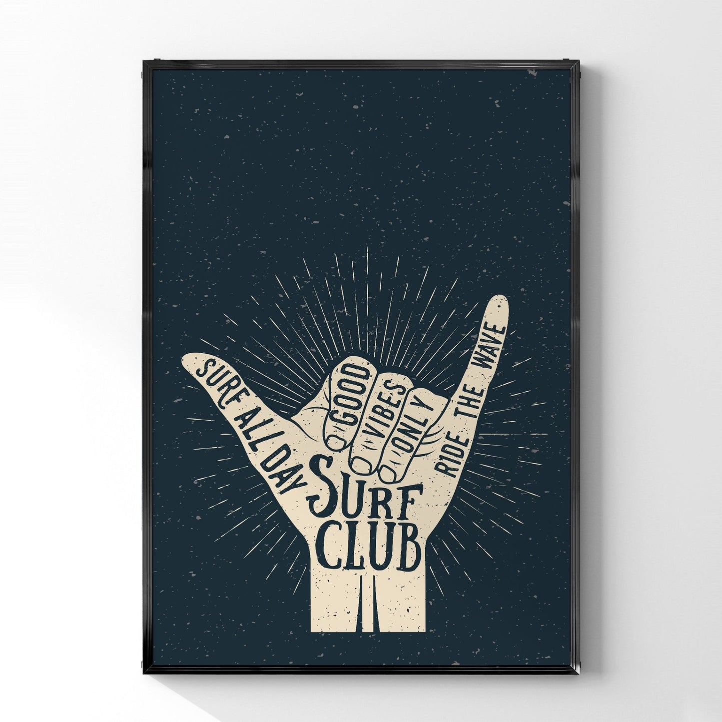 「Surf Club」サーフカルチャーグラフィックアートポスター - Ink Jp