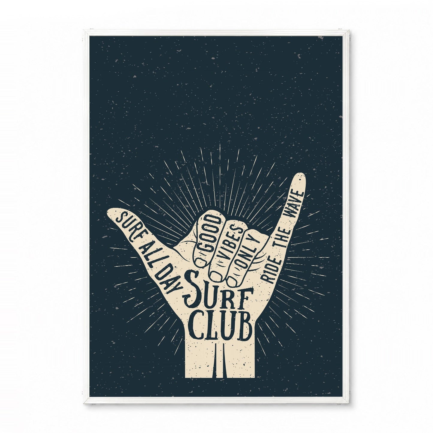 「Surf Club」サーフカルチャーグラフィックアートポスター - Ink Jp
