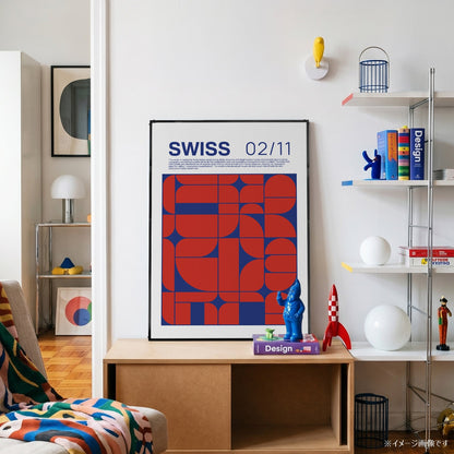 「SWISS」グラフィックアートポスター - Ink Jp