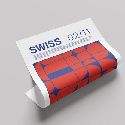 「SWISS」グラフィックアートポスター - Ink Jp