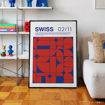 「SWISS」グラフィックアートポスター - Ink Jp