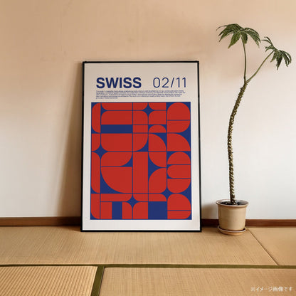「SWISS」グラフィックアートポスター - Ink Jp